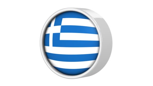 Греческий флаг. — стоковое видео
