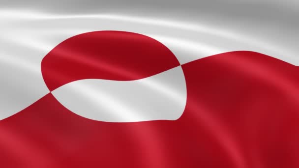 Drapeau groenlandais dans le vent .