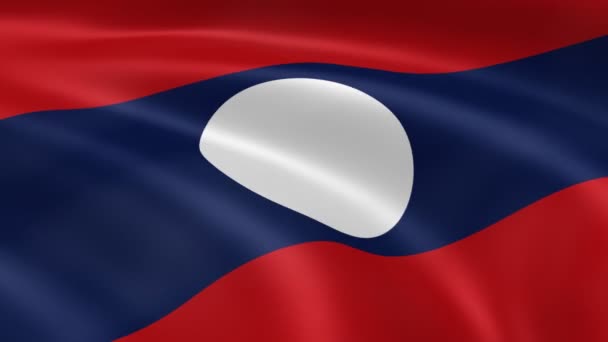 Drapeau laotien dans le vent .