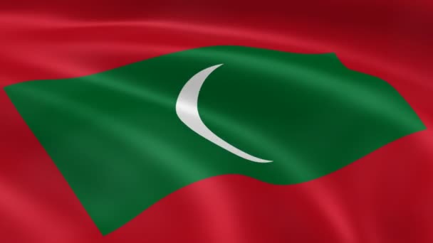 Drapeau des Maldives dans le vent .