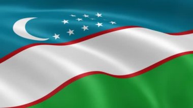 Rüzgar Özbekistan bayrağı.