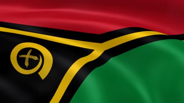 Vanuatuaanse vlag in de wind. — Stockvideo