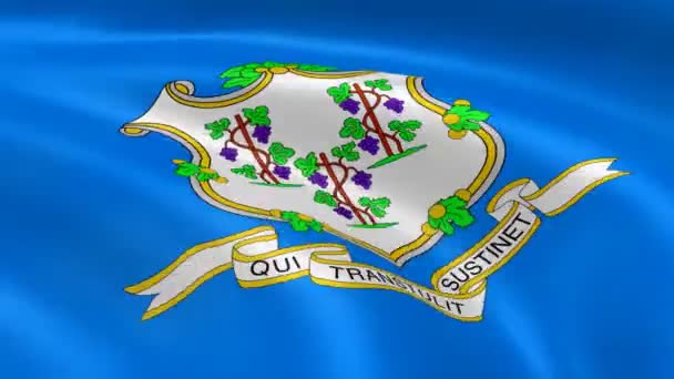 Le drapeau du Connecticuter dans le vent .