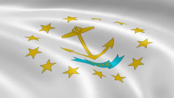 Ρόουντ islander σημαία στον άνεμο — Αρχείο Βίντεο