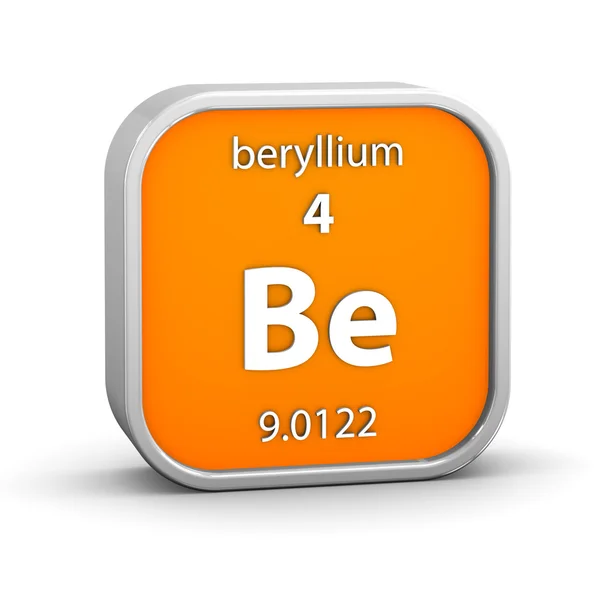 Beryllium materiële teken — Stockfoto