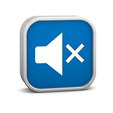 koyu mavi devre dışı ses işareti