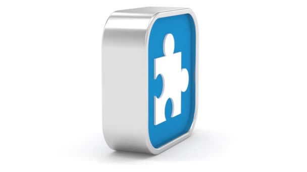 Puzzle bleu foncé signe — Video