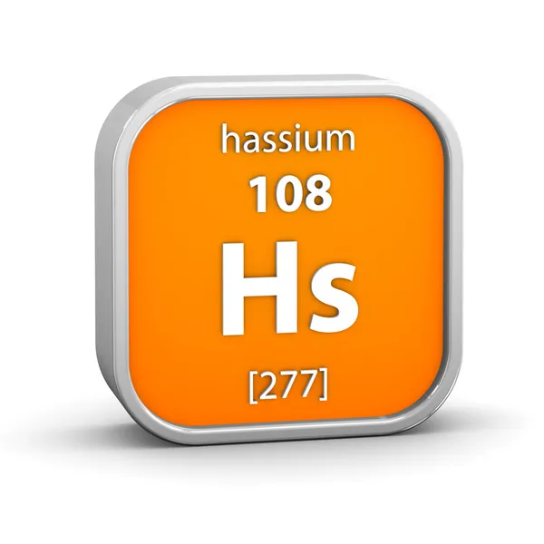 Hassium materiële teken — Stockfoto