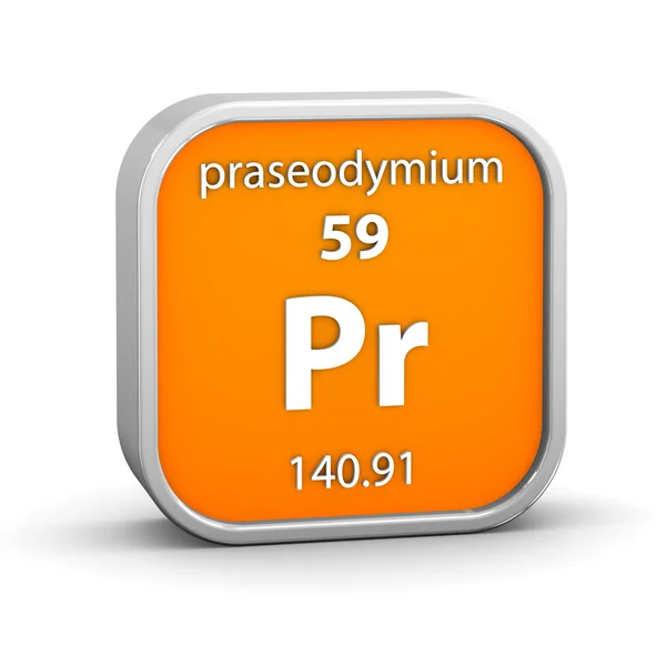 Praseodymium materiële teken — Stockfoto