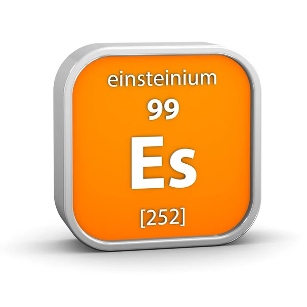 Einsteinium malzeme işareti — Stok fotoğraf