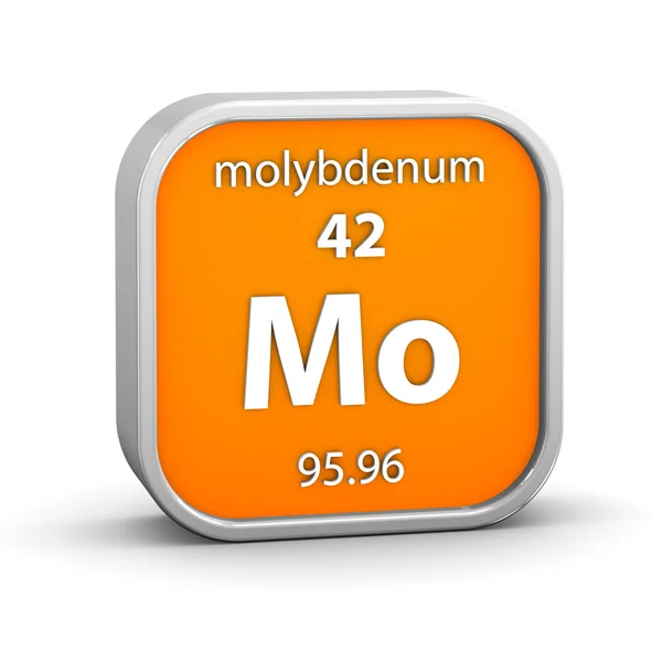 Sinal material de molibdênio — Fotografia de Stock