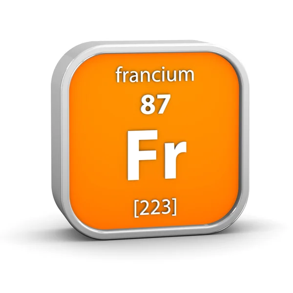 Materiální znak francium — Stock fotografie