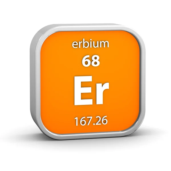 ป้ายวัสดุ Erbium — ภาพถ่ายสต็อก