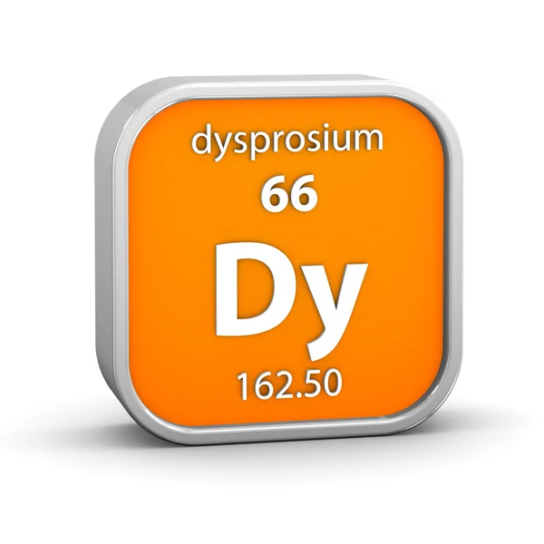 Dysprosium materiële teken — Stockfoto