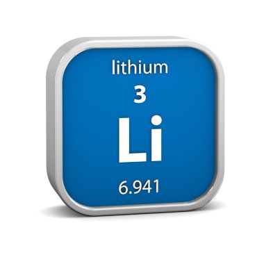 Lithium material sign clipart
