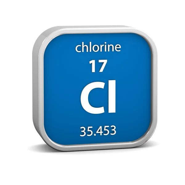 Zeichen für Chlormaterial — Stockfoto