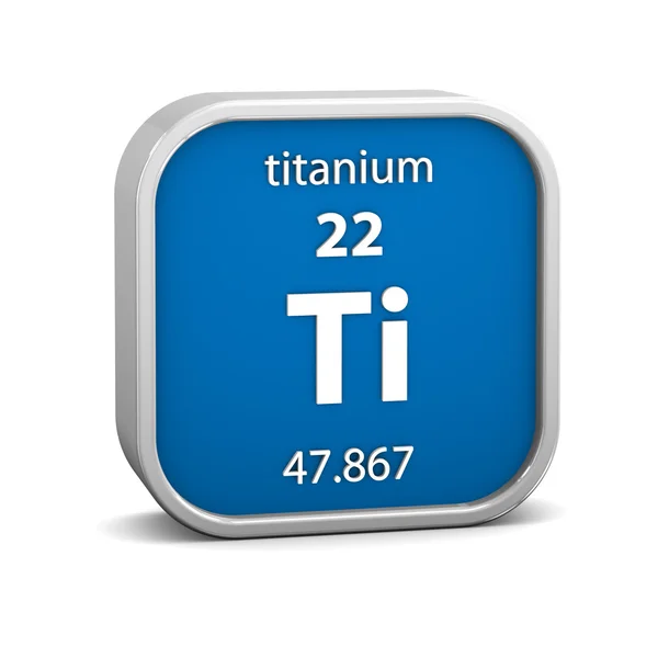 Signo de material de titanio —  Fotos de Stock