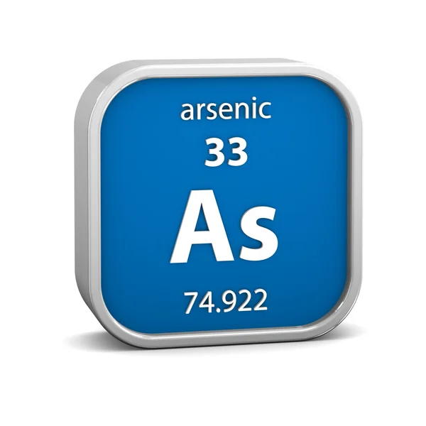 Segno materiale arsenico — Foto Stock