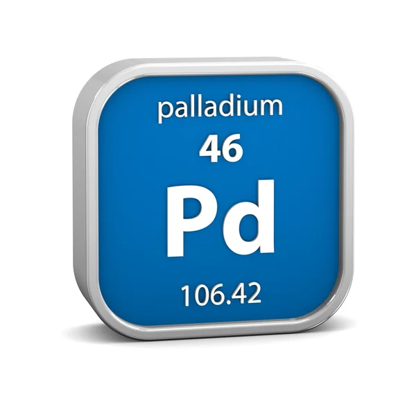 Palladium-Materialzeichen — Stockfoto