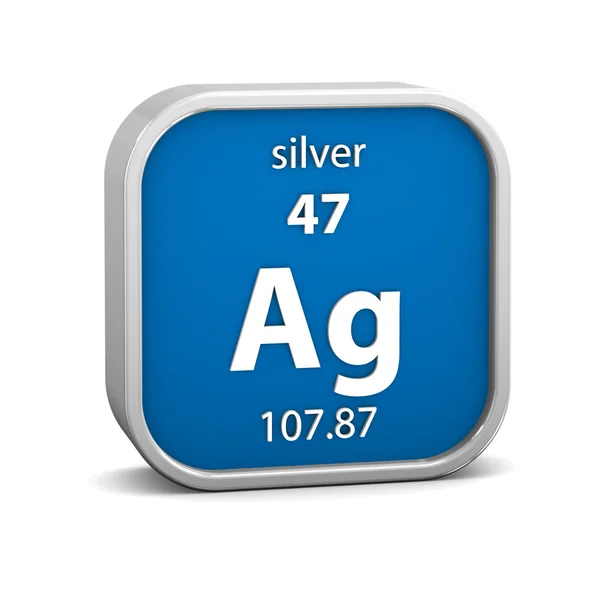 Signo material plata — Foto de Stock