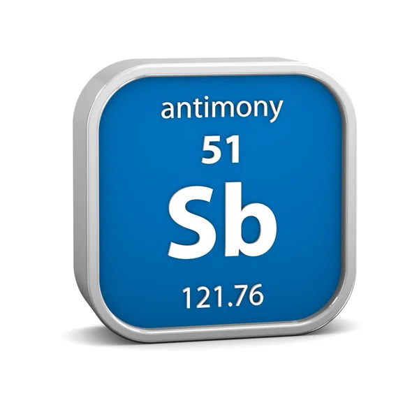 Signo de material de antimonio — Foto de Stock