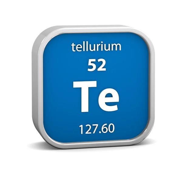 Telluur materiële teken — Stockfoto