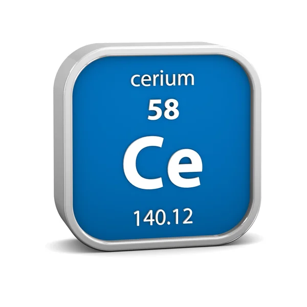 Signo de material de cerio — Foto de Stock