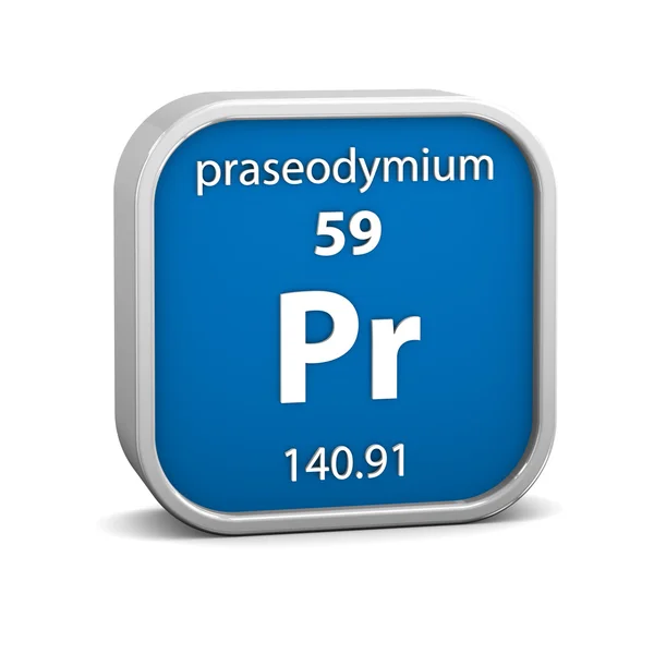 Praseodymium матеріал знак — стокове фото