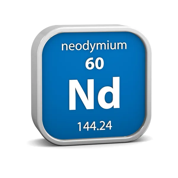 Neodym-Materialzeichen — Stockfoto