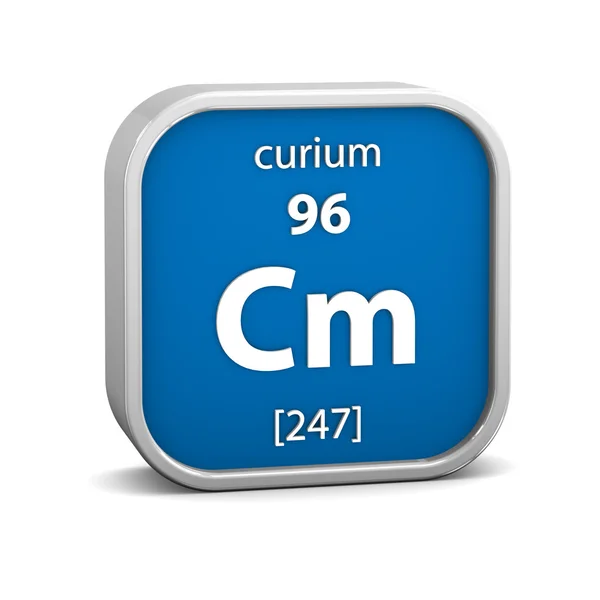 Materiał znak: Curium — Zdjęcie stockowe