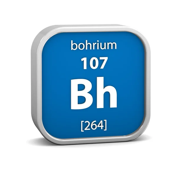 Bohrium materielles Zeichen — Stockfoto