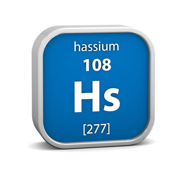 Hassium матеріал знак — стокове фото