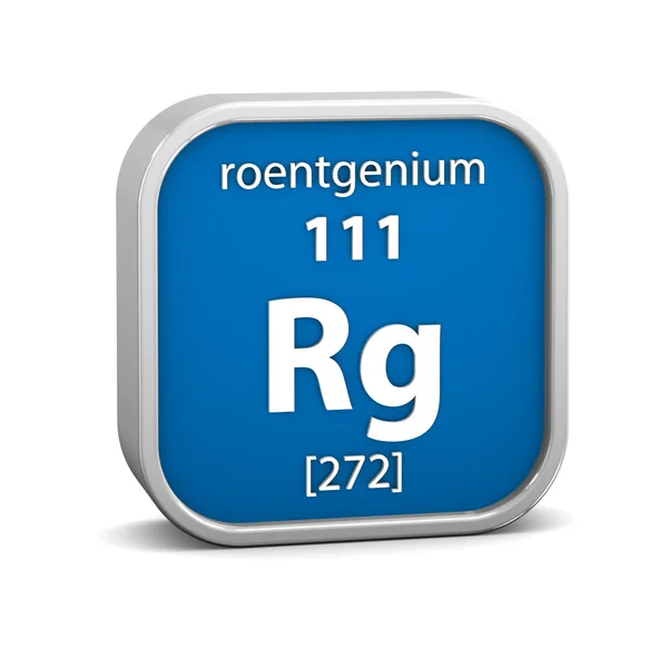 Signo material de Roentgenium — Foto de Stock