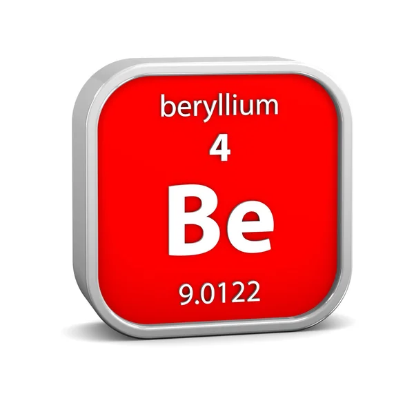 Beryllium materiële teken — Stockfoto