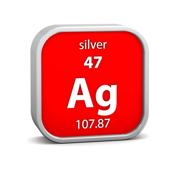 Zilveren materiële teken — Stockfoto