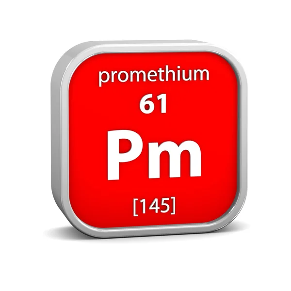 Promethium materiële teken — Stockfoto