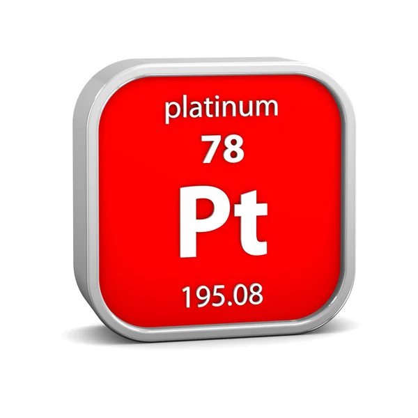 Platina materiële teken — Stockfoto