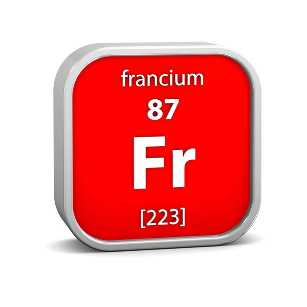 Sinal material do francium — Fotografia de Stock