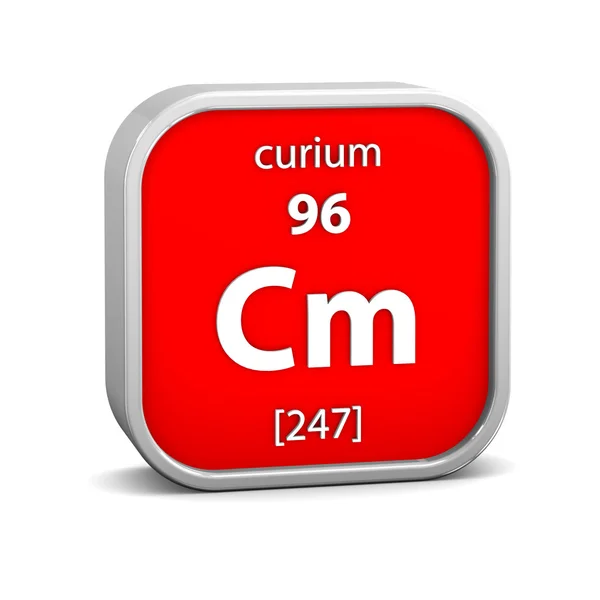 Curium materiálu znamení — Stock fotografie