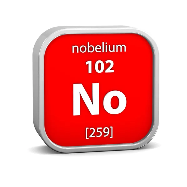Señal de material Nobelium — Foto de Stock