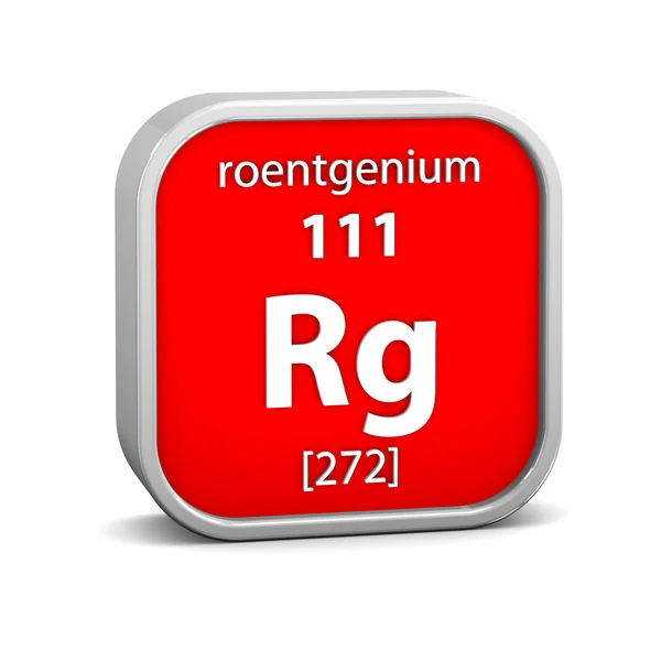 Materiální znak roentgenium — Stock fotografie