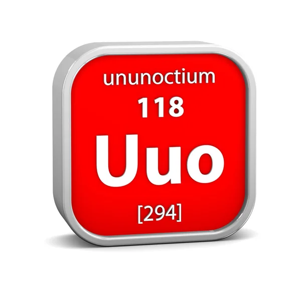 Tanda material Ununoctium — Stok Foto