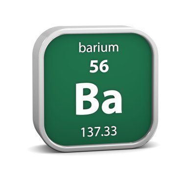 Barium material sign clipart