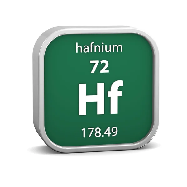Hafnium-Materialzeichen — Stockfoto