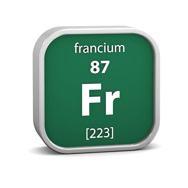 Materiální znak francium — Stock fotografie