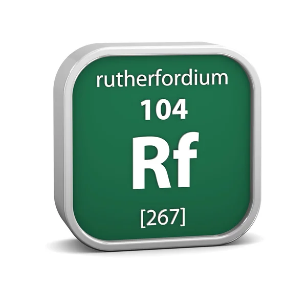 Signo de material Rutherfordium —  Fotos de Stock