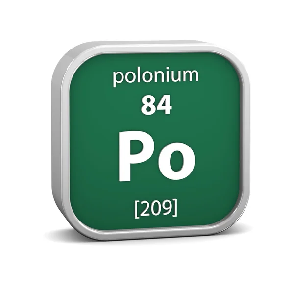 Polonium materiële teken — Stockfoto