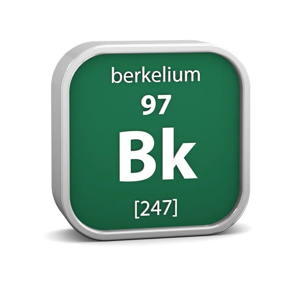 Signo material Berkelium — Foto de Stock