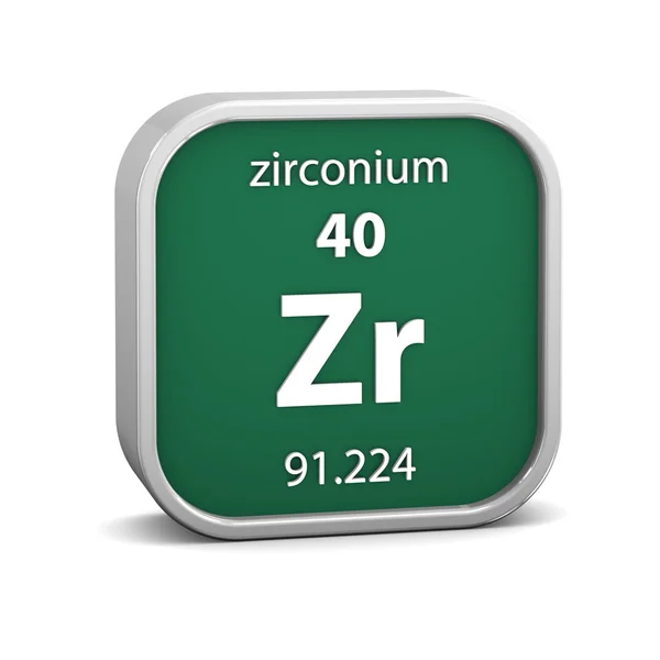 Zirconium material sign — Stock Photo, Image