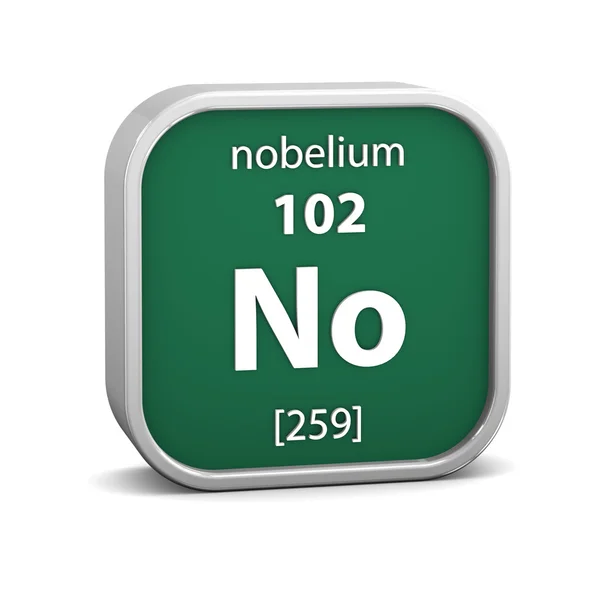 Nobelium materiële teken — Stockfoto